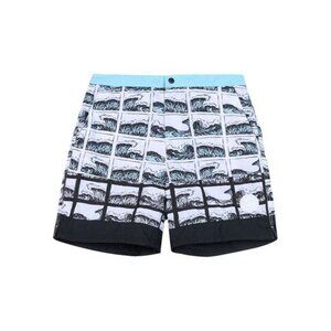 KENZO PARIS Men's SWIM Shorts BEACH Trunks SQUARE Wave Water PRINT ( L )